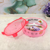 A06644 HAZELNUT 555 Round Airtight PET Plastic Kitchen Container with 5-Side Lock Lid