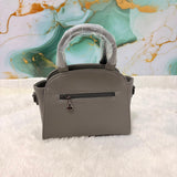 A06698 Twins Women's Elegant Grey Faux Leather Mini Handbag & Crossbody Purse
