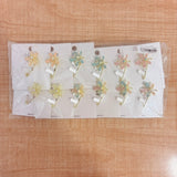 A06708 Elegant Light Blue Floral Safety Pin Brooch with Crystal Center