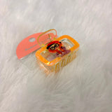 A06709 Cute Graphic Girl Character Rectangular Acrylic Hair Claw Clip