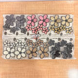 A06717 Floral Matte Hair Claw Clip Set (3-Piece Pack) – Korean Style Matte Daisy Hair Accessories