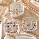 A06706 3-Layer Clear Acrylic Rotating Jewelry Storage Box & Cosmetic Organizer