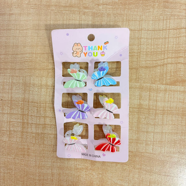 A06720 Cute Cartoon Mini Hair Claw Clips Set for Girls & Kids (6 Pieces)