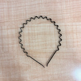 A06757 Unisex Black Metal Wave Zig Zag Spring Headband