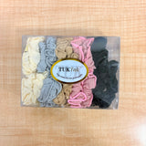A06762 Multicolor Ruffled Chiffon Hair Scrunchies for Women & Girls