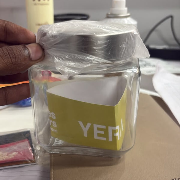 TM0148 Yera X-Series 580ml Square jar with see through cap (loose) - 1pc