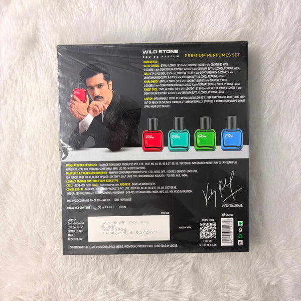A06767 Wild Stone Eau De Premium Perfume Gift Set for Men (4 x 30 ml - Total 120 ml)