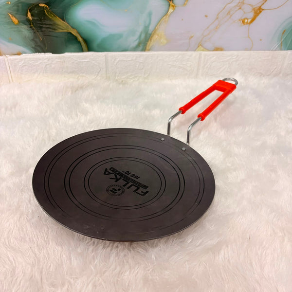 A06769 FULKA 10 Inch Pure Iron Roti Tawa (16 Gauge) with Wire Handle