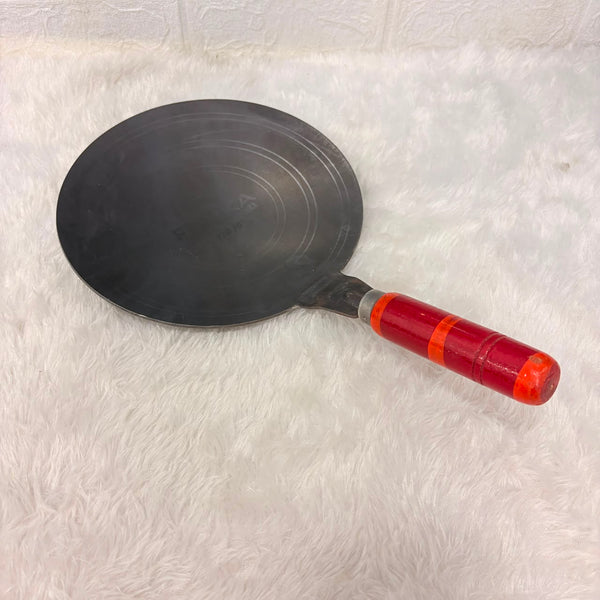 A06770 FULKA 10 Inch Pure Iron Roti Tawa with Wooden Handle (12 Gauge)
