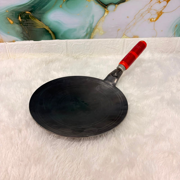 A06770 FULKA 10 Inch Pure Iron Roti Tawa with Wooden Handle (12 Gauge)