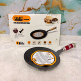A06772 FULFIT Pure Iron Concave Tawa (Pre-Seasoned, Wooden Handle) (1211)