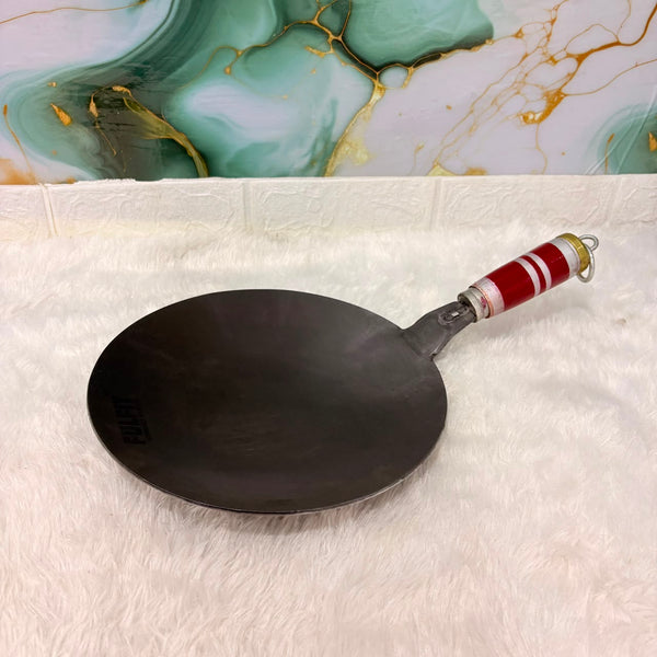 A06772 FULFIT Pure Iron Concave Tawa (Pre-Seasoned, Wooden Handle) (1211)