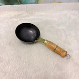 A06775 Heavy Duty Iron Tadka Pan with Wooden Handle (No. 5)