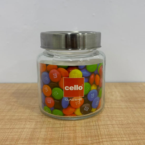 AM5163 CELLO Round Fresh Glass Storage Jar, 580ml (Set of 1)