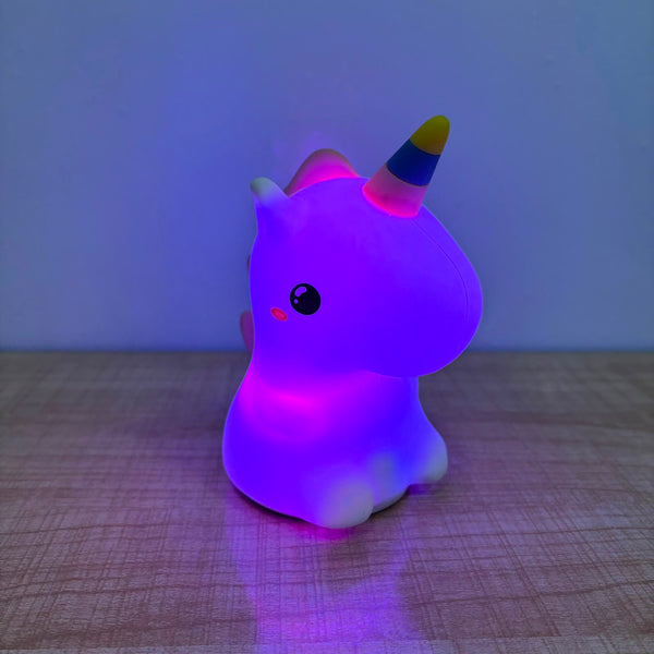 A06885 Cute LED Rainbow Unicorn Night Light for Kids & Nursery Decor