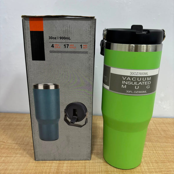 TM0099 30oz Vacuum Insulated Stainless Steel Beverage Cup with Carry Handle - 900ml