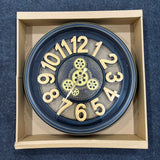 A06891 Wood & Metal Classic Steel Finish Round Wall Clock