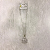 A06913 Women’s Oxidized Silver Boho Pendant Necklace with Long Chain