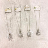 A06913 Women’s Oxidized Silver Boho Pendant Necklace with Long Chain