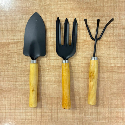 A06959 Big Garden Tool Kit – Durable 3-Piece Set with Wooden Handles