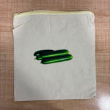 A06960 Reusable Cotton Produce & Storage Bag with Zipper Closure (Multi Print)
