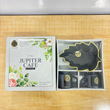 A06975 Jupiter Cafe 3-Piece Tea Cup & Leaf Platter Gift Set (2 Cups + 1 Platter)