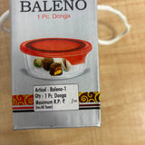 A06977 Baleno Glass Donga Container with Lid (1 Pc)
