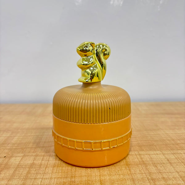 A06986 Dubai Gold Decorative Storage Jar with Golden Bear Lid