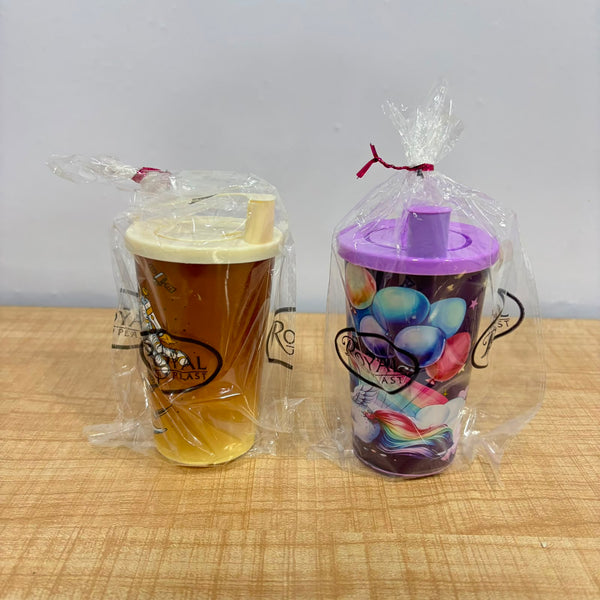 A06999 Royal Plast Magic Glass Printed Kids Sipper Glass with Lid & Strap