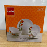 A06992 Cello Imperial Opalware 6-Piece Dinner Set - Microwave Safe & Chip Resistant