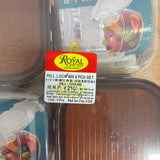 A07009 Royal Plast Hill Lock 400 Plastic Container Set (4 Pieces)