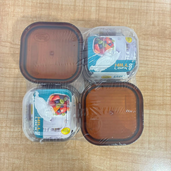 A07009 Royal Plast Hill Lock 400 Plastic Container Set (4 Pieces)