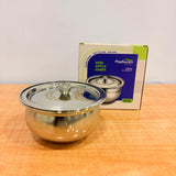 AM6006 Madhuram Stainless Steel Mini Apple Handi with Lid – 650ml