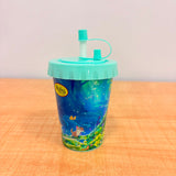 A06998 Royal Enjoy Glass Plastic Sipper Tumbler Cup with Lid and Straw for Kids