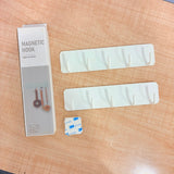 A07011 Plastic Magnetic 5-Link Hook Rail Set with 3M Adhesive Tape - Pack of 2