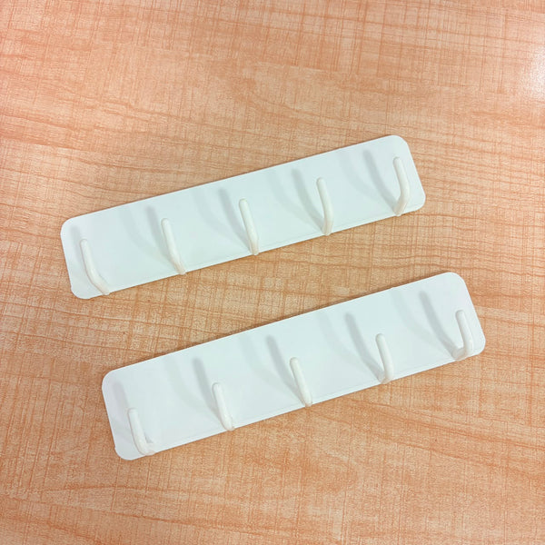 A07011 Plastic Magnetic 5-Link Hook Rail Set with 3M Adhesive Tape - Pack of 2