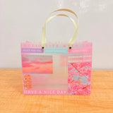 A07016 Aesthetic Frosted Plastic Gift Bag with Handles (255 x 200 x 95 mm)