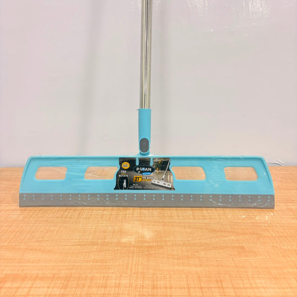 A07022 21 Inch 180° Rotating Head TPR Floor Wiper with Stainless Steel Handle