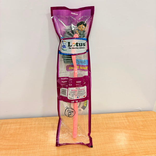A07027 Plastic Dual Toilet Brush with Ergonomic Long Handle