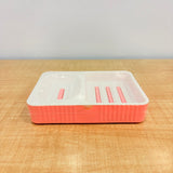 A07035 Square Line Dual-Compartment Plastic Soap & Sponge Dish Tray