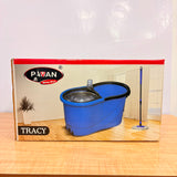 A07037 Tracy Spin Mop Set with Stainless Steel Dryer Basket & Extendable Handle