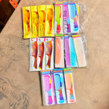 A06970 Anti-Static Hair Comb Set – Printed & Amber Stylist Hair Combs