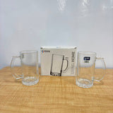 A07076 Langxu Glass Beer Mugs Set (500ml / 16.9oz) - 2 Pieces [LXZB02]