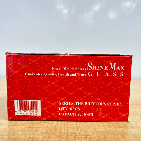 A07078 Shine Max Premium Glassware Set – 400ml (Set of 6) [SMV5051A]