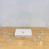A07080 Lang Xu Glass Clear Square Serving Bowls Set (6 Pieces) [LXW132-1]