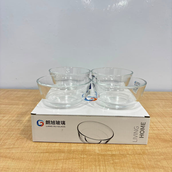 A07082 Langxu Glass Bowl Set - 325ml (Pack of 4) [LXW116]