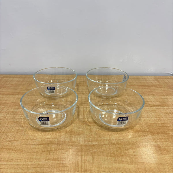 A07083 Langxu Transparent Clear Glass Bowl Set - 700ml (Set of 4) [LXW113]