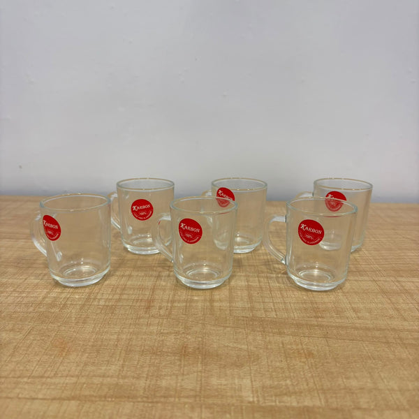A07085 KARBON Glass Tea Cup Set - 90 ml (Set of 6) [KRZB324ABCD]