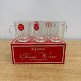 A07085 KARBON Glass Tea Cup Set - 90 ml (Set of 6) [KRZB324ABCD]