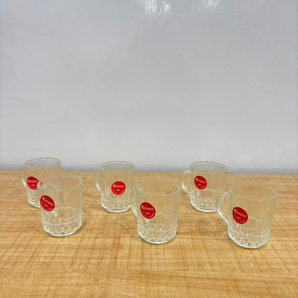 A07085 KARBON Glass Tea Cup Set - 90 ml (Set of 6) [KRZB324ABCD]